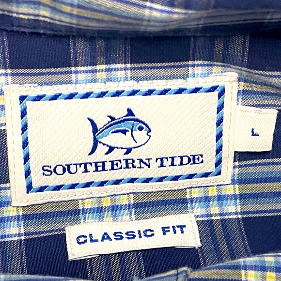 Southern Tide men’s size Large blue plaid long sleeve button down shirt 💙 - Picture 5 of 6